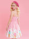 [Prévente] Robe rose col en cœur et motif glace des années 1950