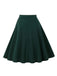Jupe à poches et boutons latéraux unis des années 1950