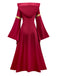 Robe rouge vintage victorienne médiévale des années 1930