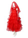 Ensemble robe rouge à pois pour Ghost Bride d'Halloween des années 1950