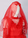 Ensemble robe rouge à pois pour Ghost Bride d'Halloween des années 1950