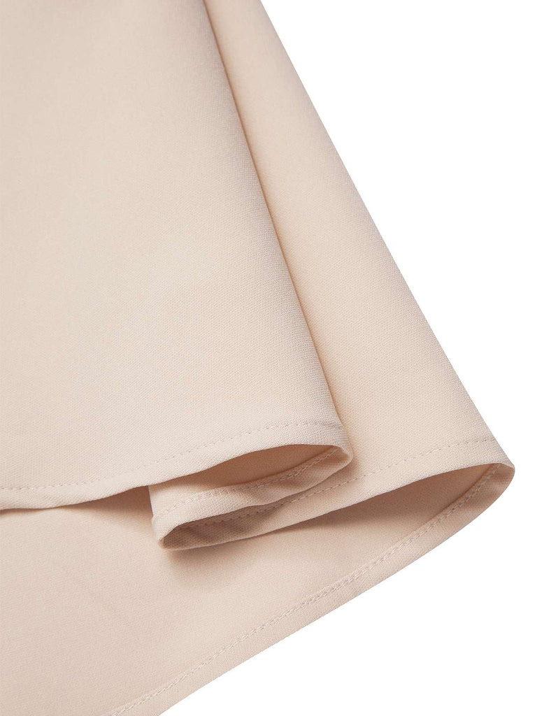 Manteau trapèze col châle couleur crème des années 1950