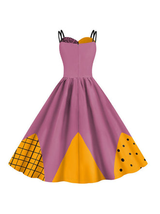 Robe multicolore Sally de L'Étrange Noël de Monsieur Jack des années 1950