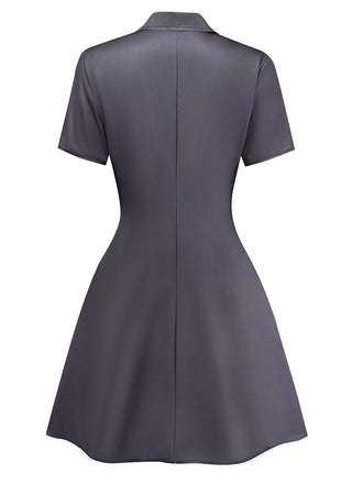 Robe chemise noire à imprimé cœurs de scorpion des années 1960