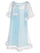 Chemise de nuit rose tulle volants peluche années 40
