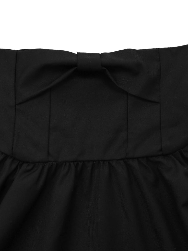 2PCS Pull en maille à épaules dénudées et jupe années 1950