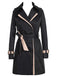 Trench-coat croisé à blocs de couleurs des années 1970