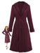 Manteau mi-long en suédine col revers uni des années 1930