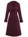 Manteau mi-long en suédine col revers uni des années 1930