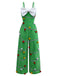 Combinaison verte à pompons style sapin de Noël années 1930