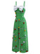 Combinaison verte à pompons style sapin de Noël années 1930