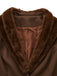 [Prévente] 2PCS veste marron à double col en fausse fourrure et jupe trapèze années 40