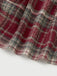 [Prévente] Veste patchwork en velours brossé à carreaux rouges années 1940