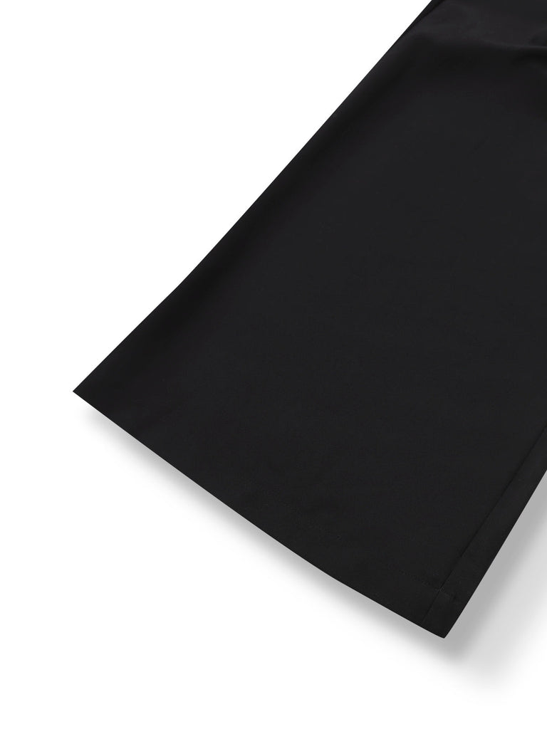 [Prévente] Pantalon noir uni taille haute à lacets des années 40