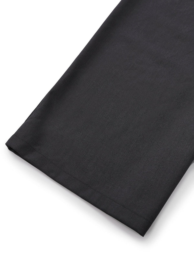 [Prévente] Combinaison beige patchwork col nœud et bordures perlées années 50