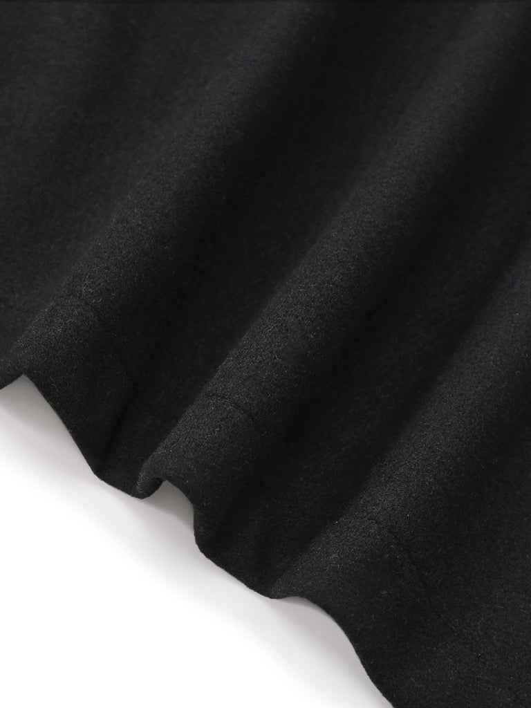 Veste en fausse laine carreaux noirs années 1960