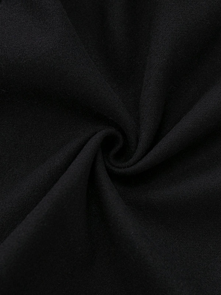 Veste en fausse laine carreaux noirs années 1960