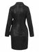 Veste longue pailleté col revers à nouer ceinturée années 1960
