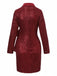 Veste longue pailleté col revers à nouer ceinturée années 1960
