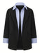 Blazer deux-pièces noir à revers rayé style années 1950