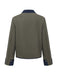 Veste col revers vert blocs de couleur années 1950