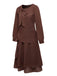 [Prévente] Robe Marron à Ceinture et Nœud Papillon Années 1920