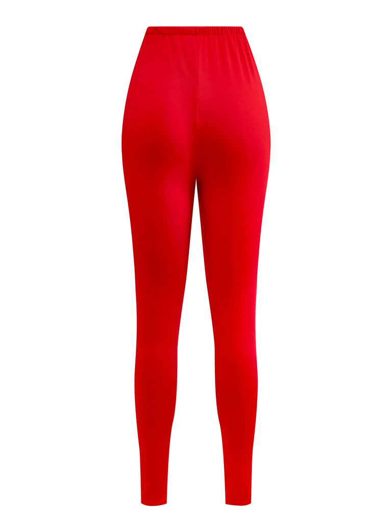 Ensemble robe rose à bordure peluche elfe de Noël années 1950