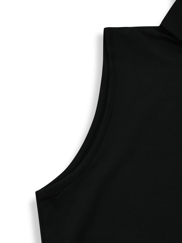 2PCS haut col roulé noir et jupe fleurie années 30
