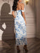 Robe Bodycon Épaules Dénudées Fleurs Maille Ruchée Années 80