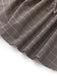 Robe plissée marron nœud et motif pied-de-poule années 1950