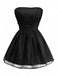 Robe bustier en tulle à paillettes et dos noué années 1960
