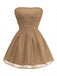 Robe bustier en tulle à paillettes et dos noué années 1960