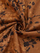 Robe Maxi Marron Motifs Floraux Discrets Années 1930