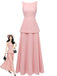 2PCS Ensemble Haut Tricoté et Jupe Maxi Plissée Années 1930