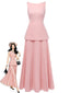 2PCS Ensemble Haut Tricoté et Jupe Maxi Plissée Années 1930