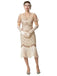 Robe Charleston à paillettes franges et perles des années 1920