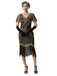 Robe Charleston à paillettes franges et perles des années 1920