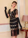 Robe Flapper Paillettes Perles Franges Année 1920