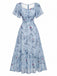 Robe jaune mousseline à manches papillon années 1930