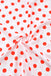 Robe Longue Blanche à Pois Rouges Épaules Dénudées à Volants Années '30 6