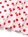 Robe Longue Blanche à Pois Rouges Épaules Dénudées à Volants Années '30 7