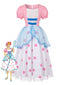 Robe Rose Cosplay Bo Peep à Pois Manches Bouffantes Années 40