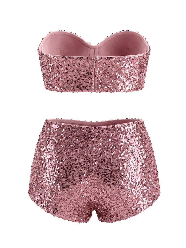 Maillot de Bain à Paillettes Étoile de Mer Bandeau Années 1950 4