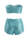 Maillot de Bain à Paillettes Étoile de Mer Bandeau Années 1950 2