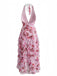 Floral Halter Col V Volants Plissé Robe Années 1930 5