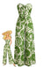 Combinaison Boho Bustier à Imprimé Irrégulier Années '70