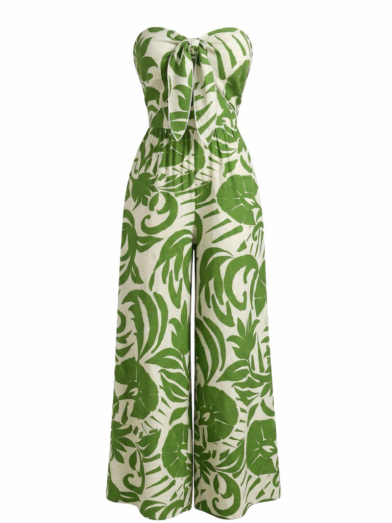 Combinaison Boho Bustier à Imprimé Irrégulier Années '70 2