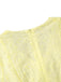 Mini Robe en Coton Brodée à Manches Bouffantes Col V Jaune Années 1960 8
