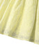 Mini Robe en Coton Brodée à Manches Bouffantes Col V Jaune Années 1960 9