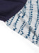 Robe Évasée Ceinturée Imprimé Géométrique Bleu Foncé Années 1950 5